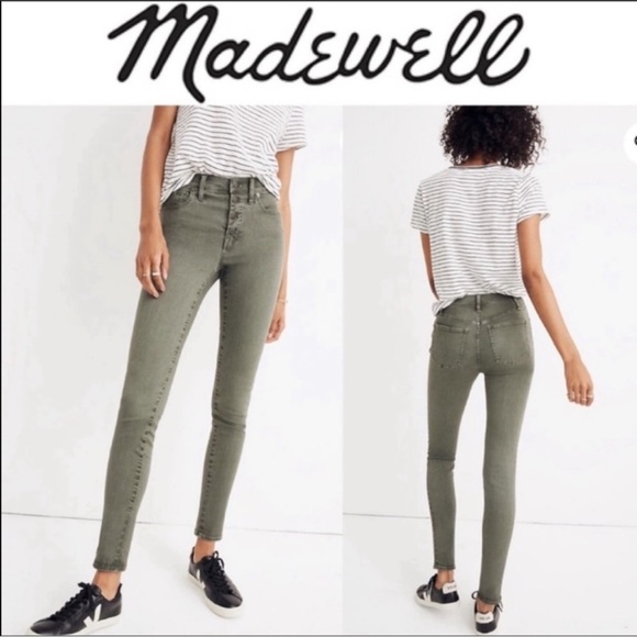 Madewell Denim - Madewell Olive Green Skinny Jeans